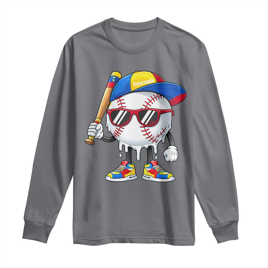 Venezuela Baseball Long Sleeve Shirt Venezuelan Pride Baseball Life Style Youth Drip Baseball Boys Kid TS10 Charcoal Print Your Wear