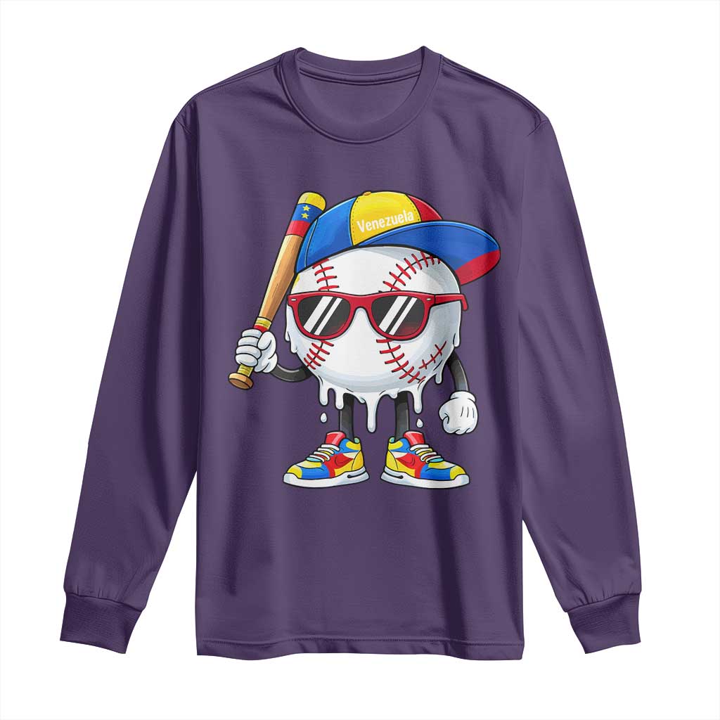 Venezuela Baseball Long Sleeve Shirt Venezuelan Pride Baseball Life Style Youth Drip Baseball Boys Kid TS10 Purple Print Your Wear