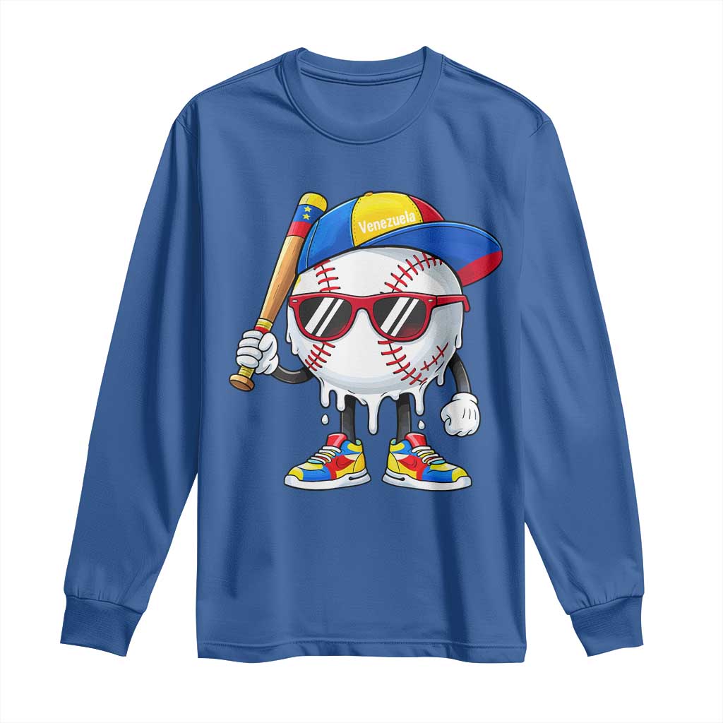Venezuela Baseball Long Sleeve Shirt Venezuelan Pride Baseball Life Style Youth Drip Baseball Boys Kid TS10 Royal Blue Print Your Wear