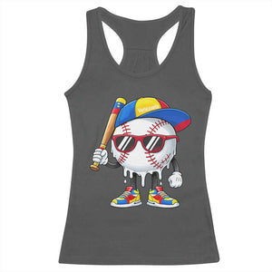 Venezuela Baseball Racerback Tank Top Venezuelan Pride Baseball Life Style Youth Drip Baseball Boys Kid TS10 Dark Heather Print Your Wear