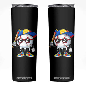Venezuela Baseball Skinny Tumbler Venezuelan Pride Baseball Life Style Youth Drip Baseball Boys Kid TS10 Black Print Your Wear