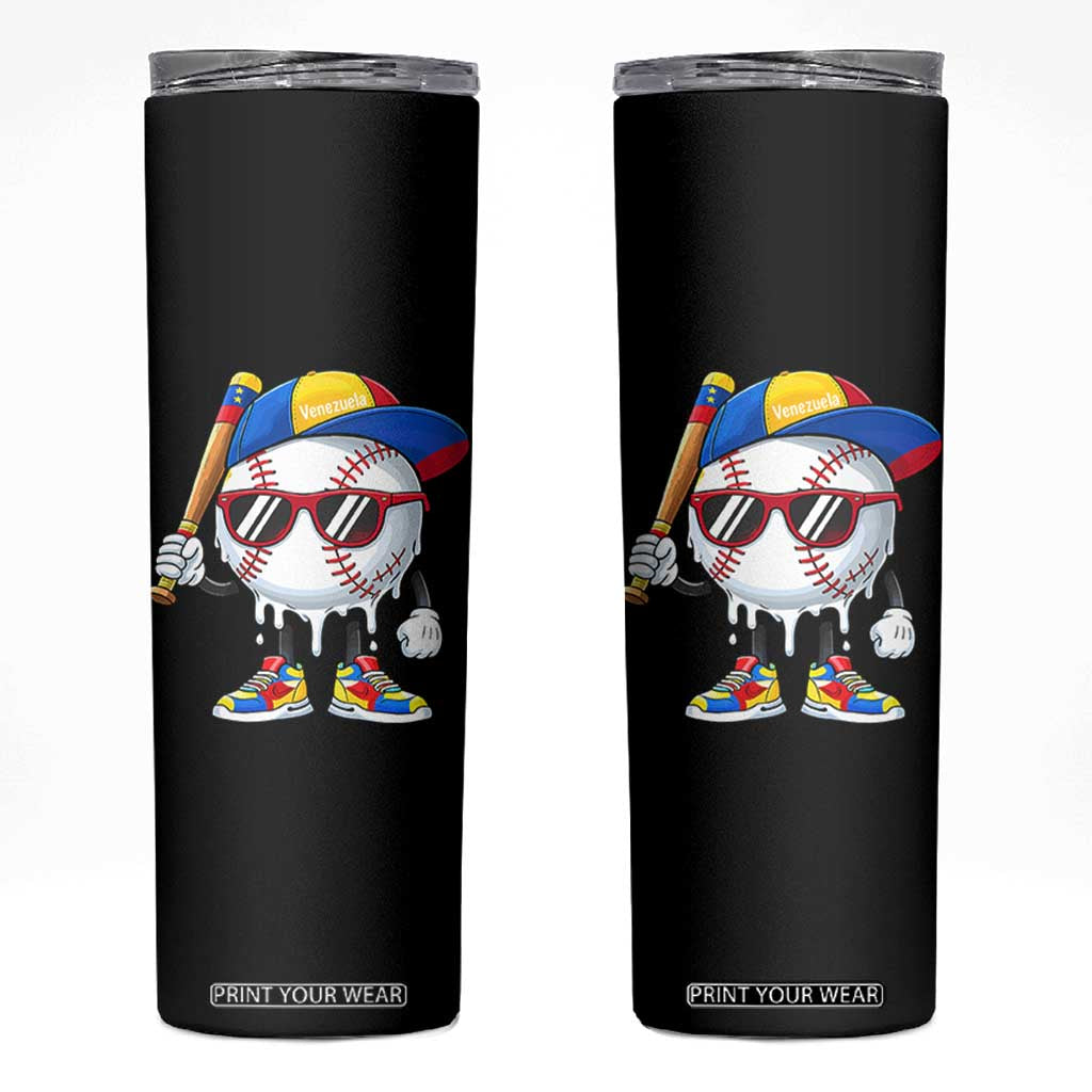 Venezuela Baseball Skinny Tumbler Venezuelan Pride Baseball Life Style Youth Drip Baseball Boys Kid TS10 Black Print Your Wear