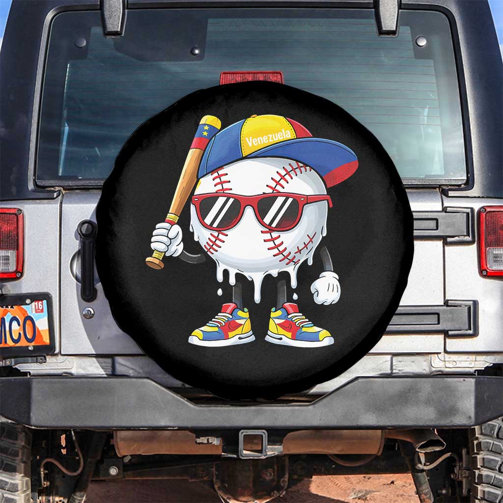 Venezuela Baseball Spare Tire Cover Venezuelan Pride Baseball Life Style Youth Drip Baseball Boys Kid TS10 No hole Black Print Your Wear