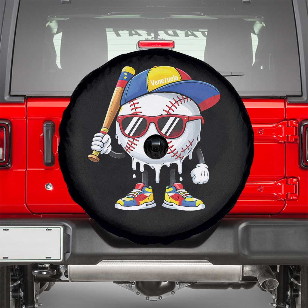 Venezuela Baseball Spare Tire Cover Venezuelan Pride Baseball Life Style Youth Drip Baseball Boys Kid TS10 Black Print Your Wear