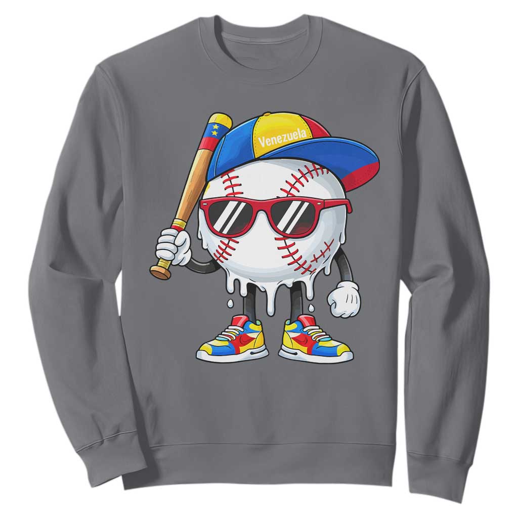 Venezuela Baseball Sweatshirt Venezuelan Pride Baseball Life Style Youth Drip Baseball Boys Kid TS10 Charcoal Print Your Wear