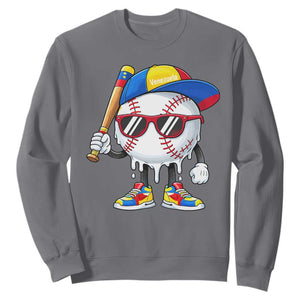 Venezuela Baseball Sweatshirt Venezuelan Pride Baseball Life Style Youth Drip Baseball Boys Kid TS10 Charcoal Print Your Wear