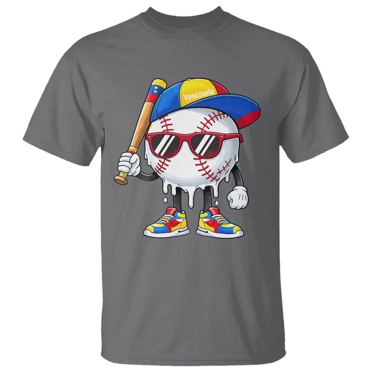 Venezuela Baseball T Shirt Venezuelan Pride Baseball Life Style Youth Drip Baseball Boys Kid TS10 Charcoal Print Your Wear