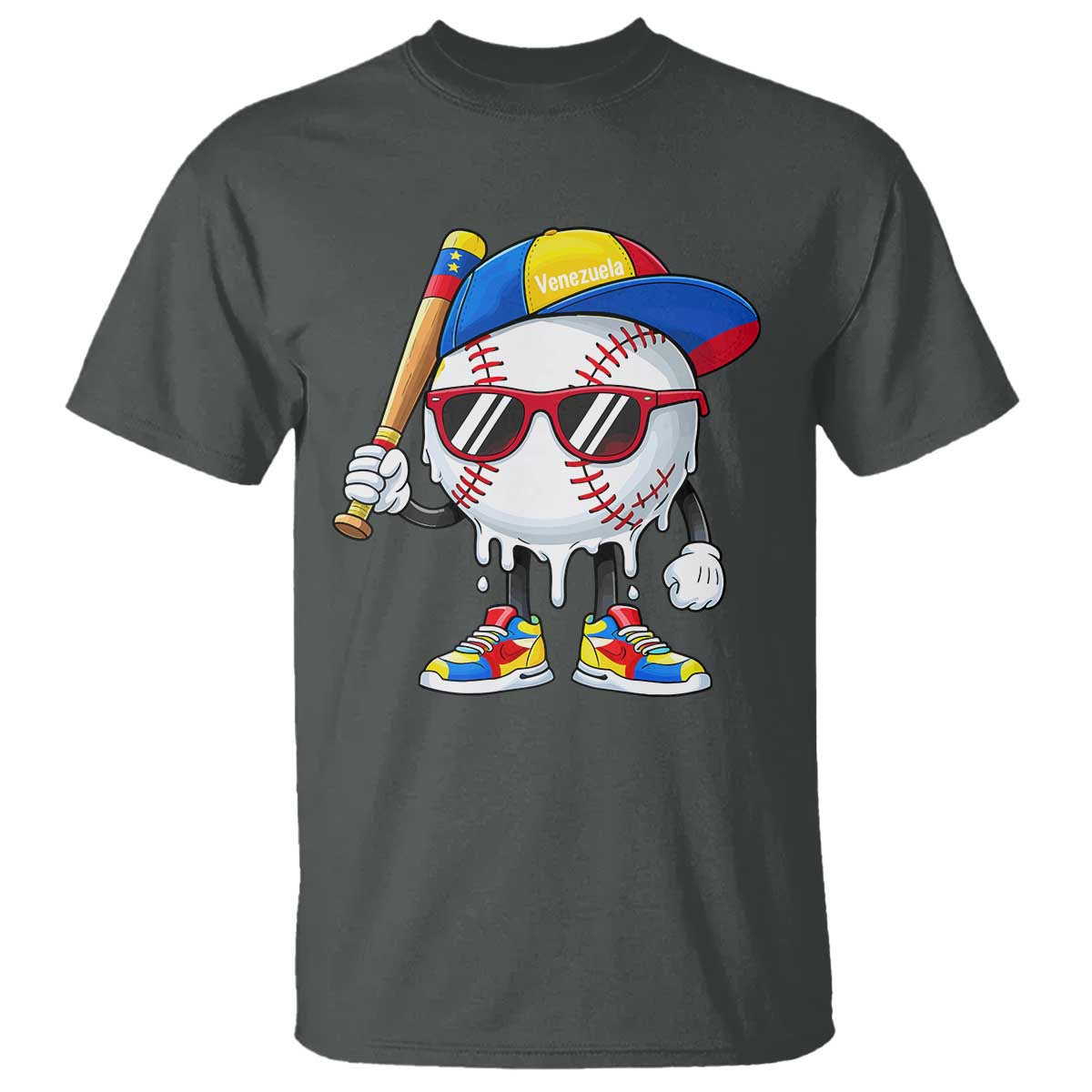 Venezuela Baseball T Shirt Venezuelan Pride Baseball Life Style Youth Drip Baseball Boys Kid TS10 Dark Heather Print Your Wear