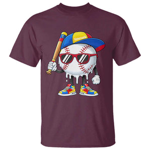 Venezuela Baseball T Shirt Venezuelan Pride Baseball Life Style Youth Drip Baseball Boys Kid TS10 Maroon Print Your Wear