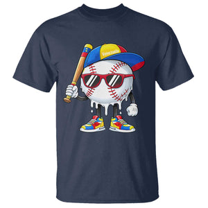 Venezuela Baseball T Shirt Venezuelan Pride Baseball Life Style Youth Drip Baseball Boys Kid TS10 Navy Print Your Wear