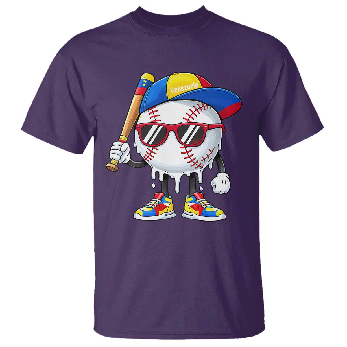 Venezuela Baseball T Shirt Venezuelan Pride Baseball Life Style Youth Drip Baseball Boys Kid TS10 Purple Print Your Wear