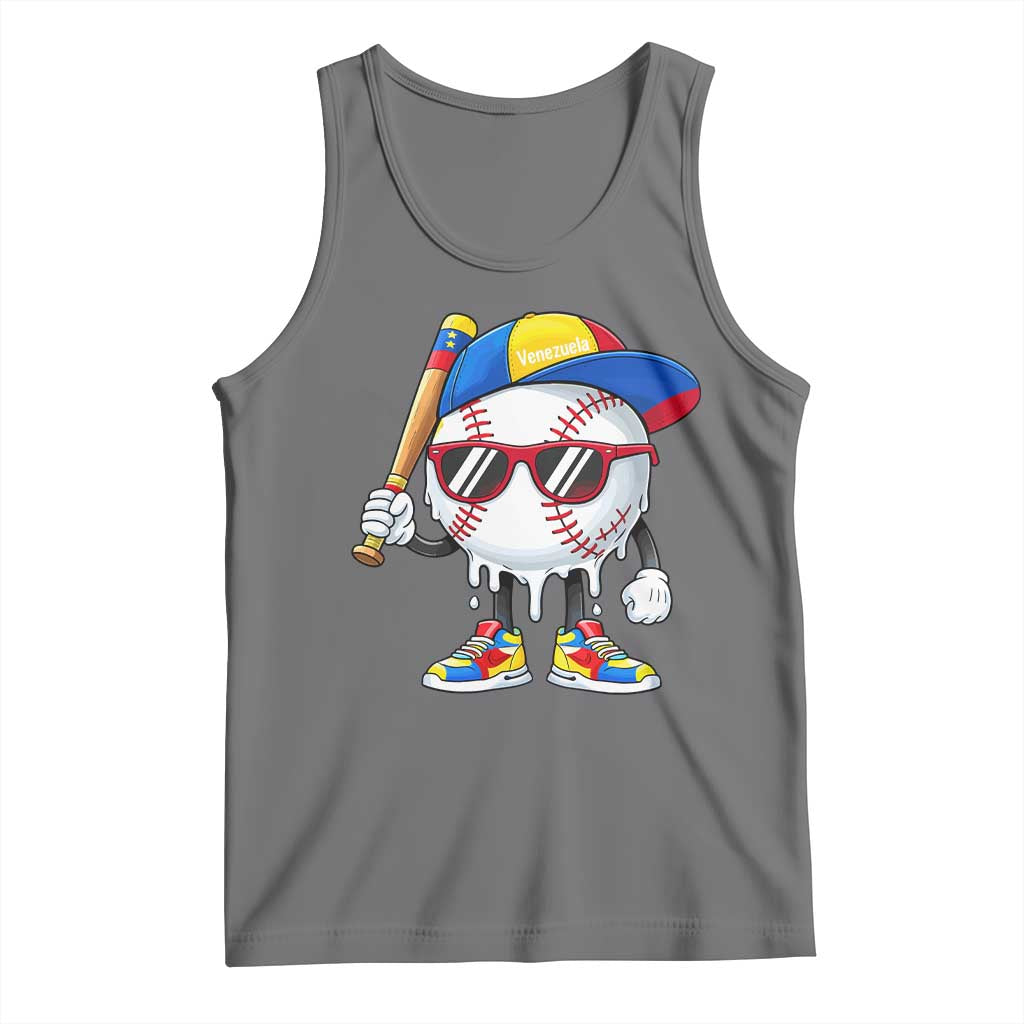 Venezuela Baseball Tank Top Venezuelan Pride Baseball Life Style Youth Drip Baseball Boys Kid TS10 Black Heather Print Your Wear