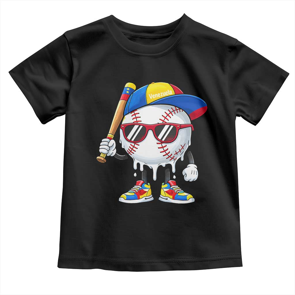 Venezuela Baseball Toddler T Shirt Venezuelan Pride Baseball Life Style Youth Drip Baseball Boys Kid TS10 Black Print Your Wear
