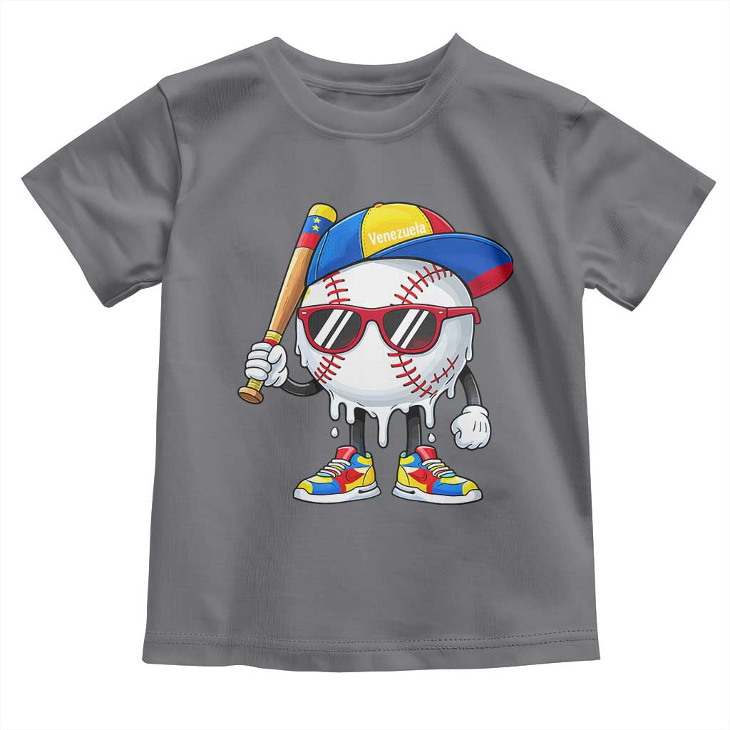 Venezuela Baseball Toddler T Shirt Venezuelan Pride Baseball Life Style Youth Drip Baseball Boys Kid TS10 Charcoal Print Your Wear