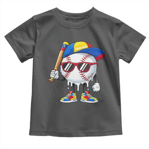 Venezuela Baseball Toddler T Shirt Venezuelan Pride Baseball Life Style Youth Drip Baseball Boys Kid TS10 Dark Heather Print Your Wear