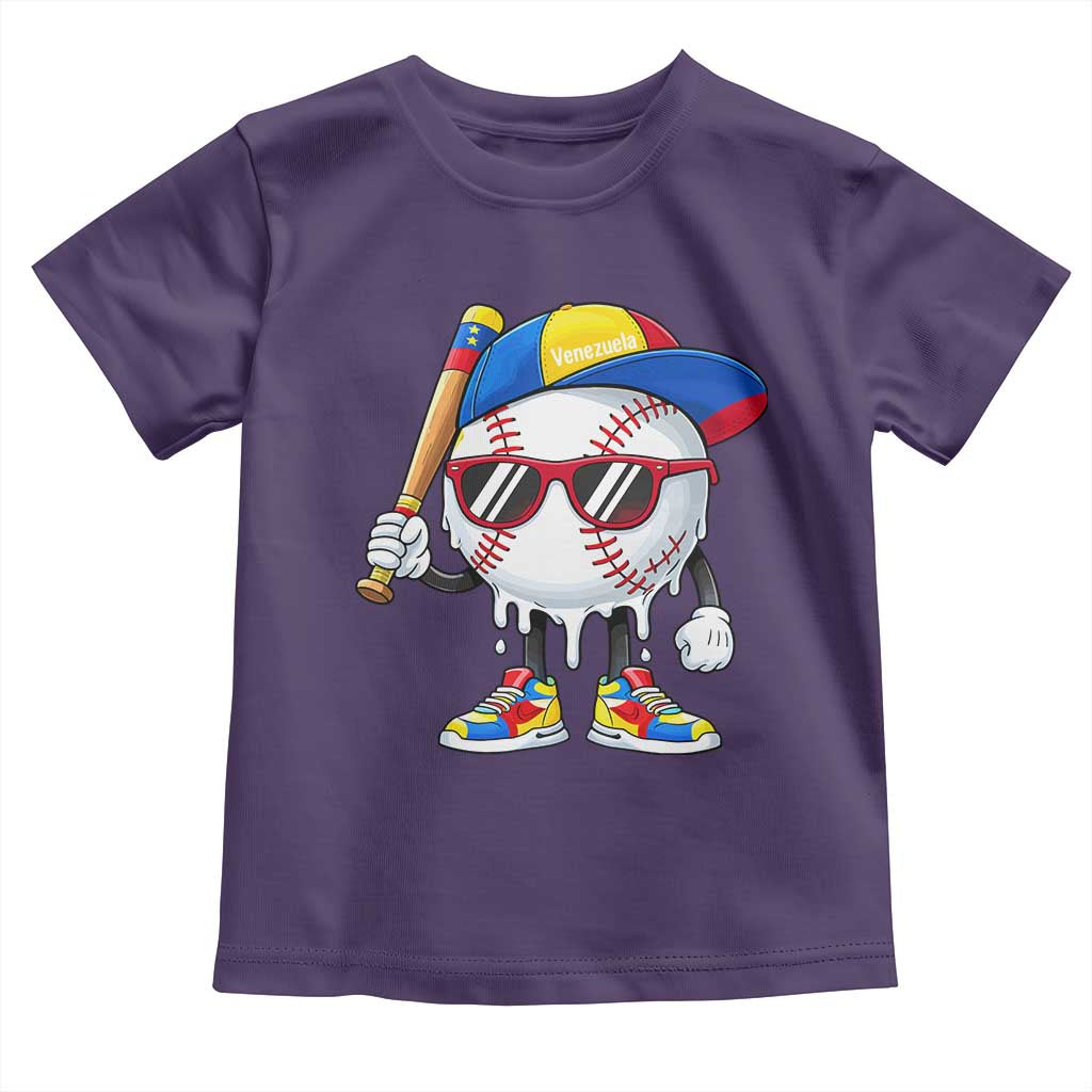 Venezuela Baseball Toddler T Shirt Venezuelan Pride Baseball Life Style Youth Drip Baseball Boys Kid TS10 Purple Print Your Wear