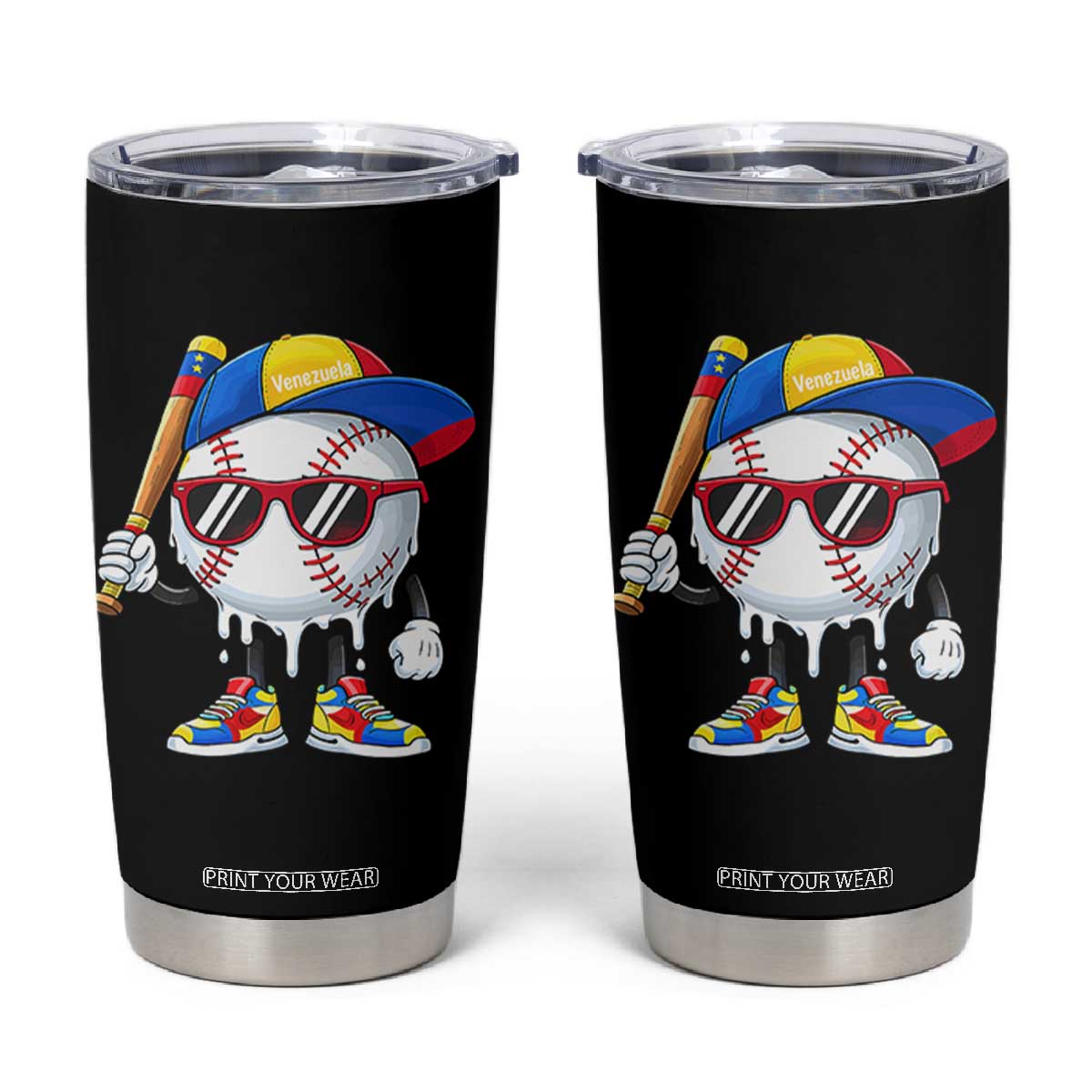 Venezuela Baseball Tumbler Cup Venezuelan Pride Baseball Life Style Youth Drip Baseball Boys Kid TS10 Black Print Your Wear