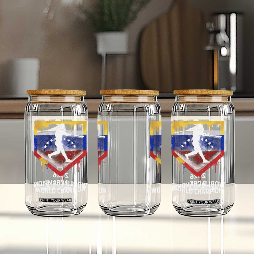 Venezuela Baseball 2026 Glass Can Venezuelan Flag Baseball Fan Gift TS10 Print Your Wear