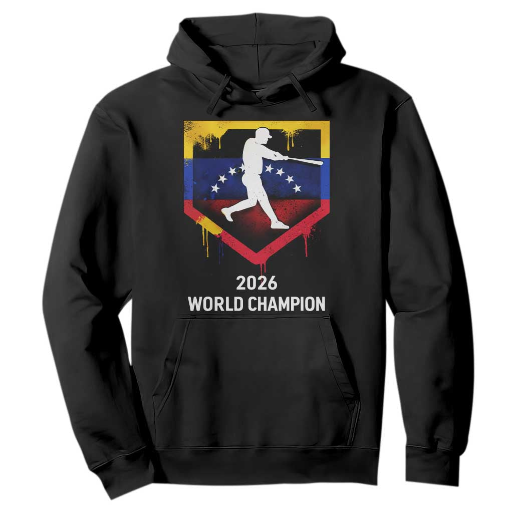Venezuela Baseball 2026 Hoodie Venezuelan Flag Baseball Fan Gift TS10 Black Print Your Wear
