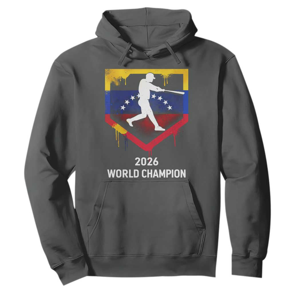 Venezuela Baseball 2026 Hoodie Venezuelan Flag Baseball Fan Gift TS10 Dark Heather Print Your Wear