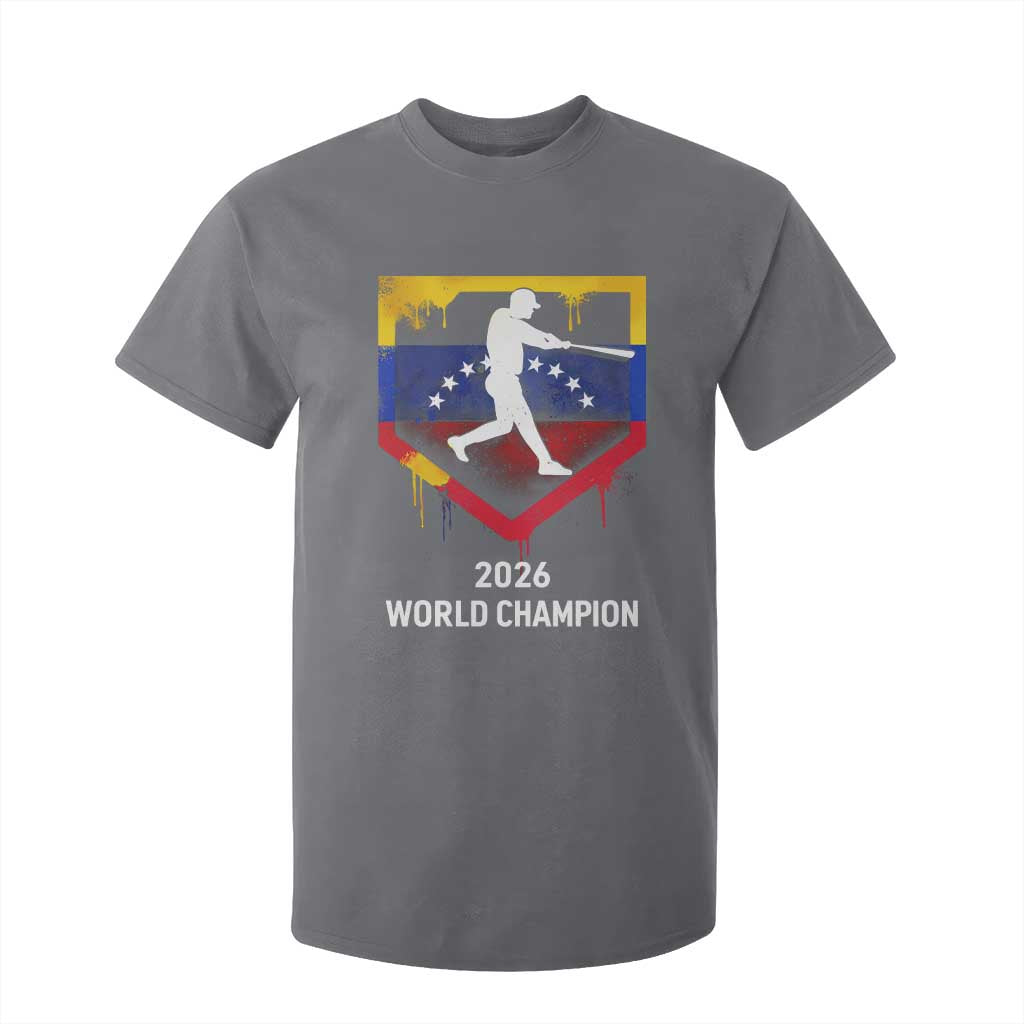 Venezuela Baseball 2026 T Shirt For Kid Venezuelan Flag Baseball Fan Gift TS10 Charcoal Print Your Wear