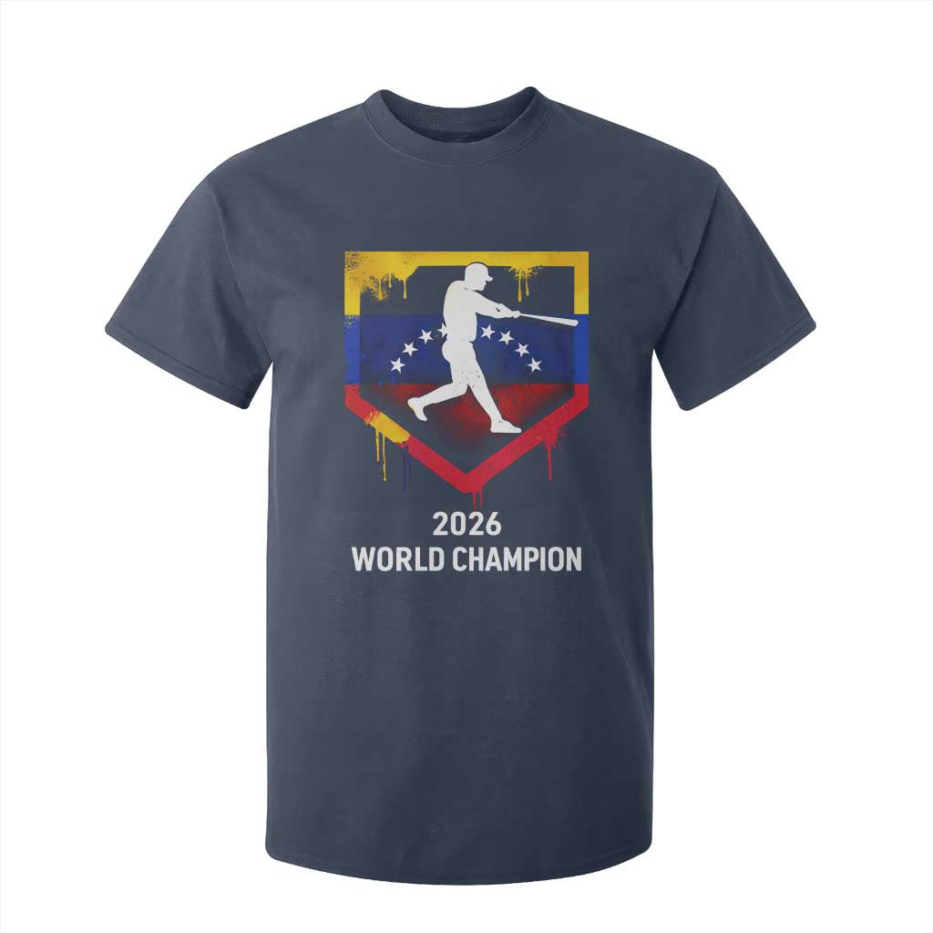 Venezuela Baseball 2026 T Shirt For Kid Venezuelan Flag Baseball Fan Gift TS10 Navy Print Your Wear