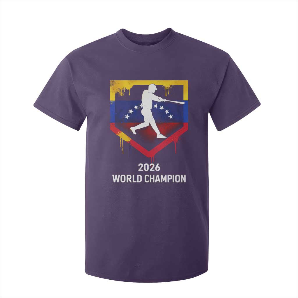 Venezuela Baseball 2026 T Shirt For Kid Venezuelan Flag Baseball Fan Gift TS10 Purple Print Your Wear