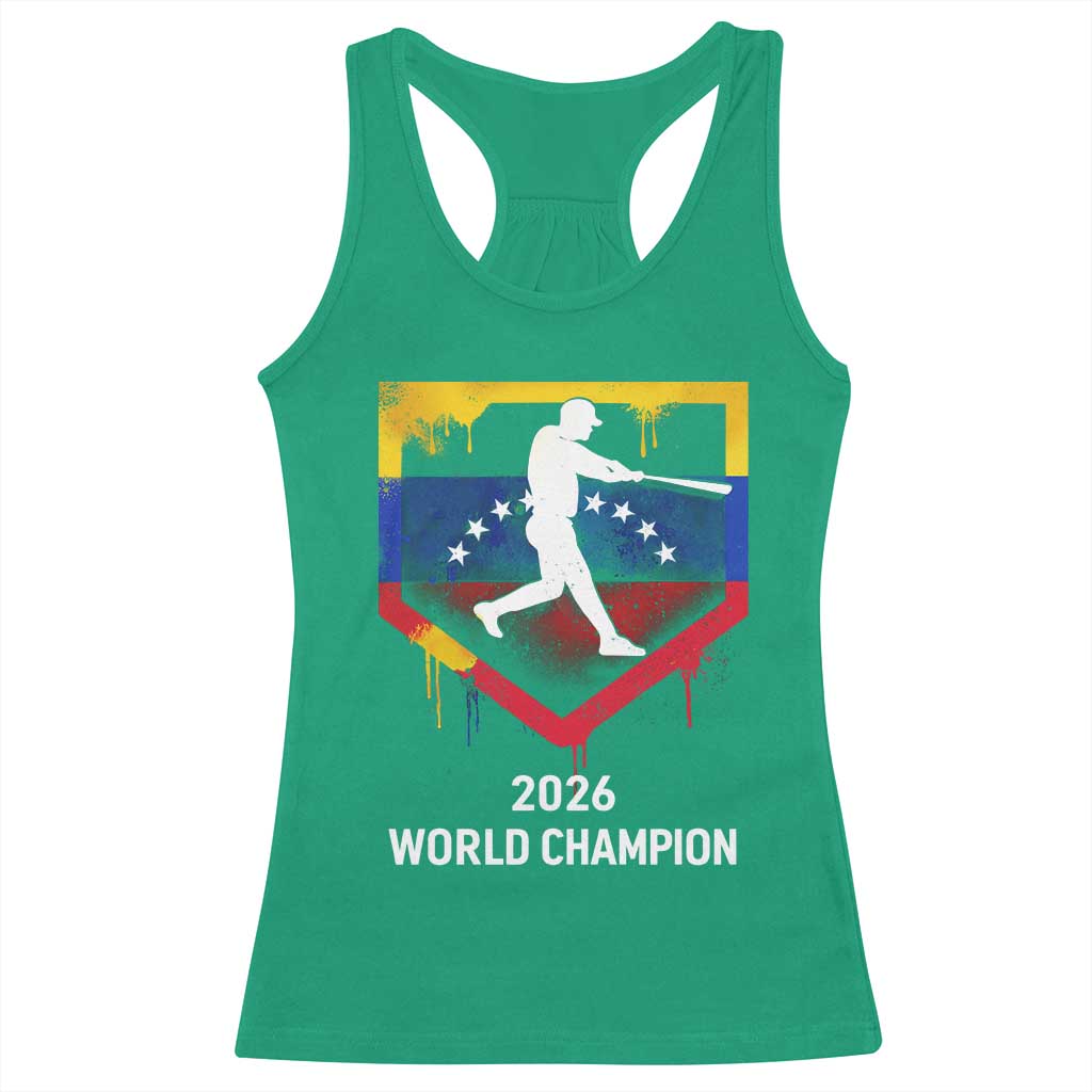 Venezuela Baseball 2026 Racerback Tank Top Venezuelan Flag Baseball Fan Gift TS10 Irish Green Print Your Wear