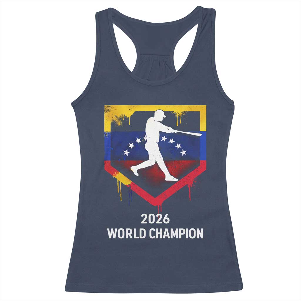 Venezuela Baseball 2026 Racerback Tank Top Venezuelan Flag Baseball Fan Gift TS10 Navy Print Your Wear