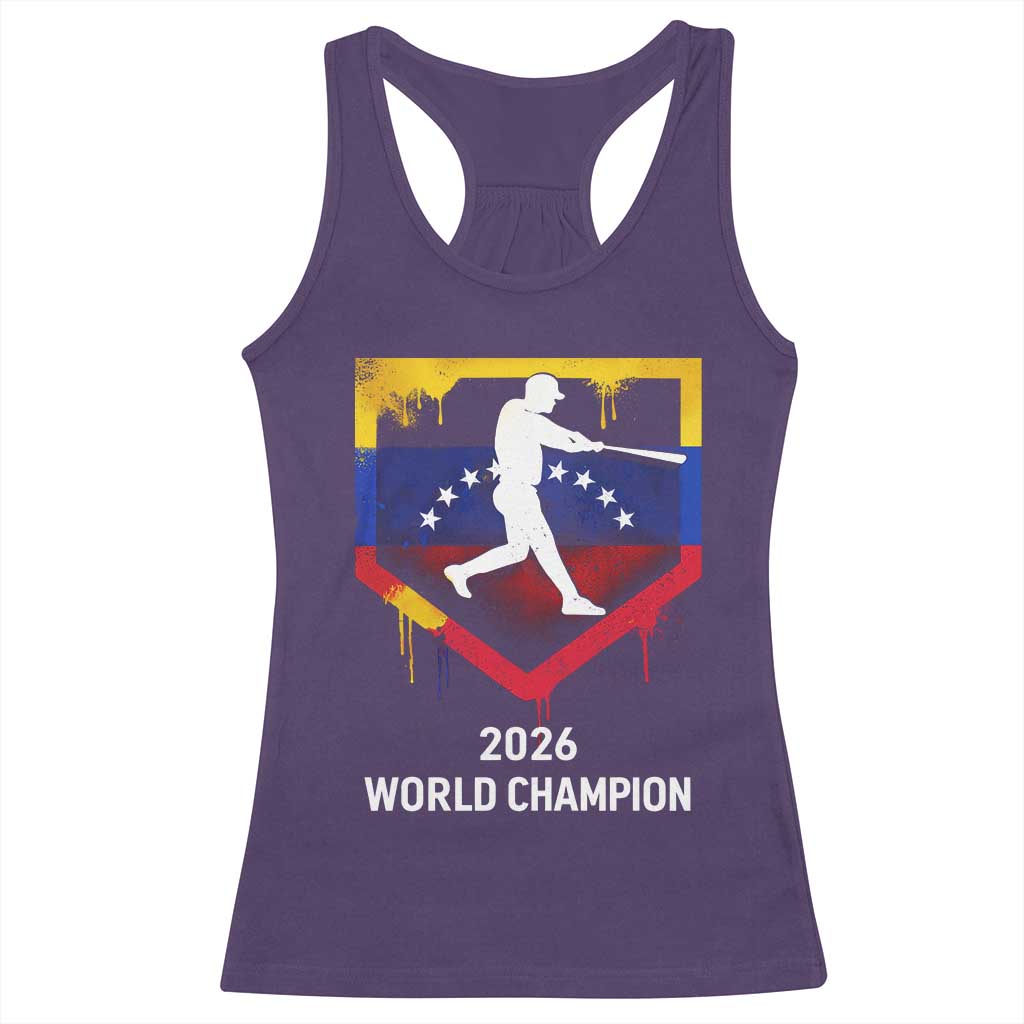 Venezuela Baseball 2026 Racerback Tank Top Venezuelan Flag Baseball Fan Gift TS10 Purple Print Your Wear
