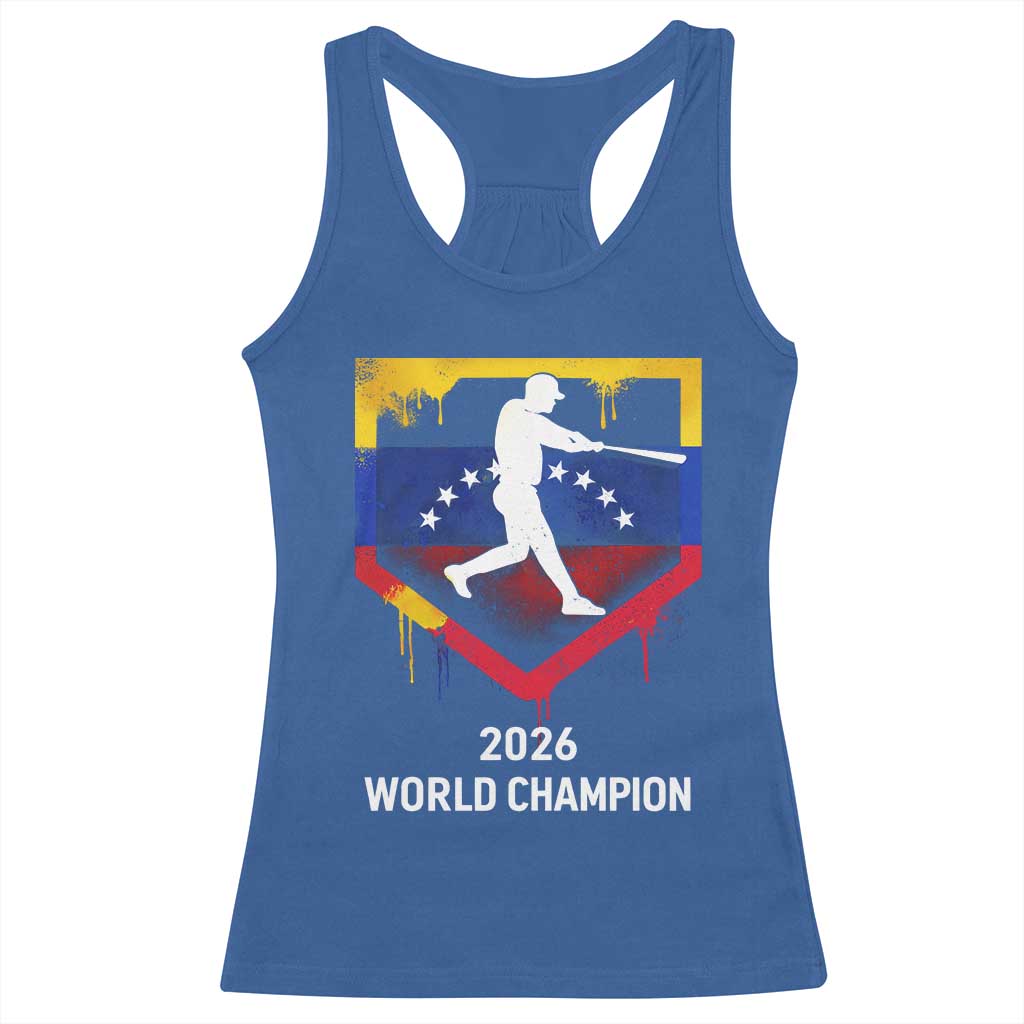 Venezuela Baseball 2026 Racerback Tank Top Venezuelan Flag Baseball Fan Gift TS10 Royal Blue Print Your Wear