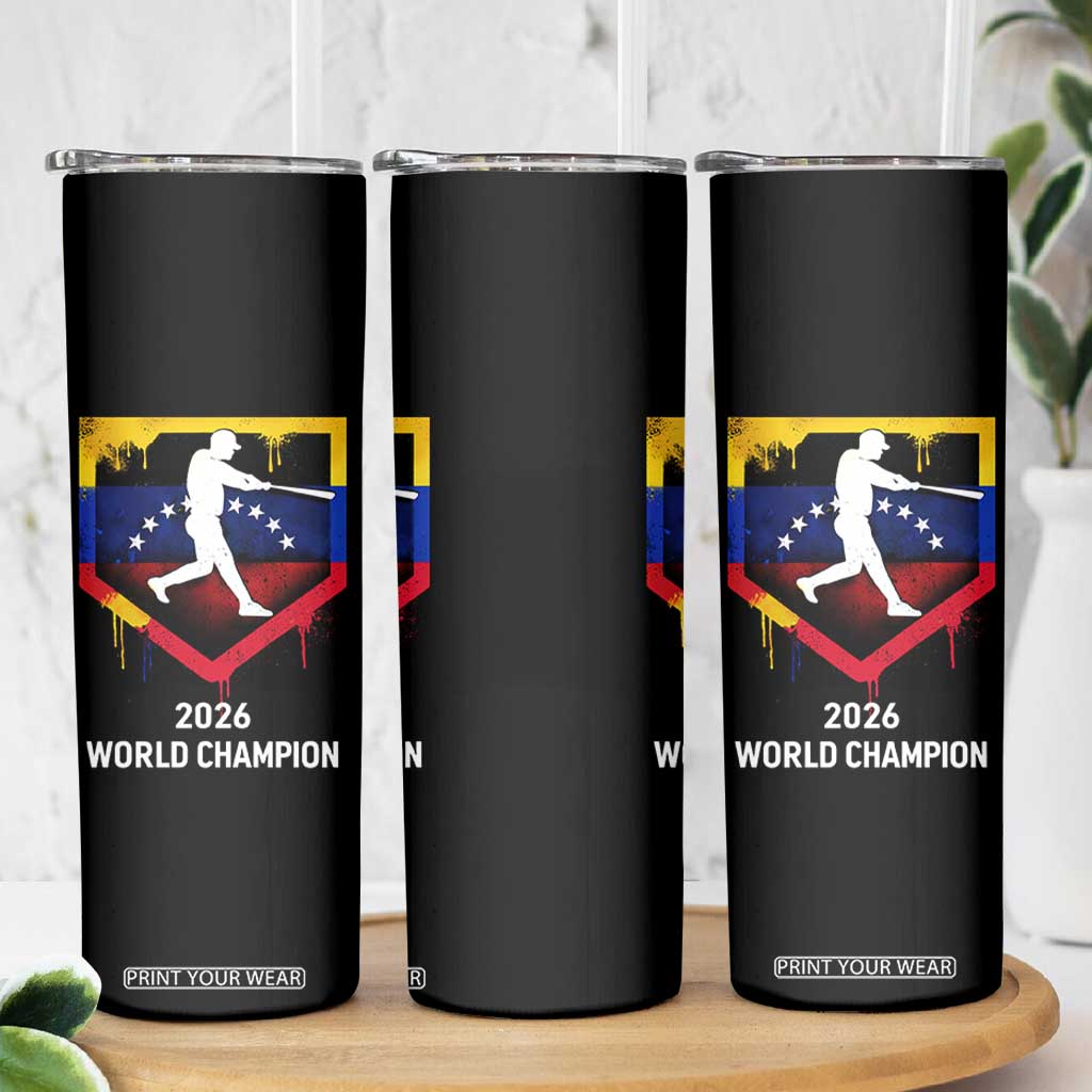 Venezuela Baseball 2026 Skinny Tumbler Venezuelan Flag Baseball Fan Gift TS10 Print Your Wear