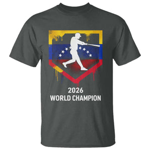 Venezuela Baseball 2026 T Shirt Venezuelan Flag Baseball Fan Gift TS10 Dark Heather Print Your Wear
