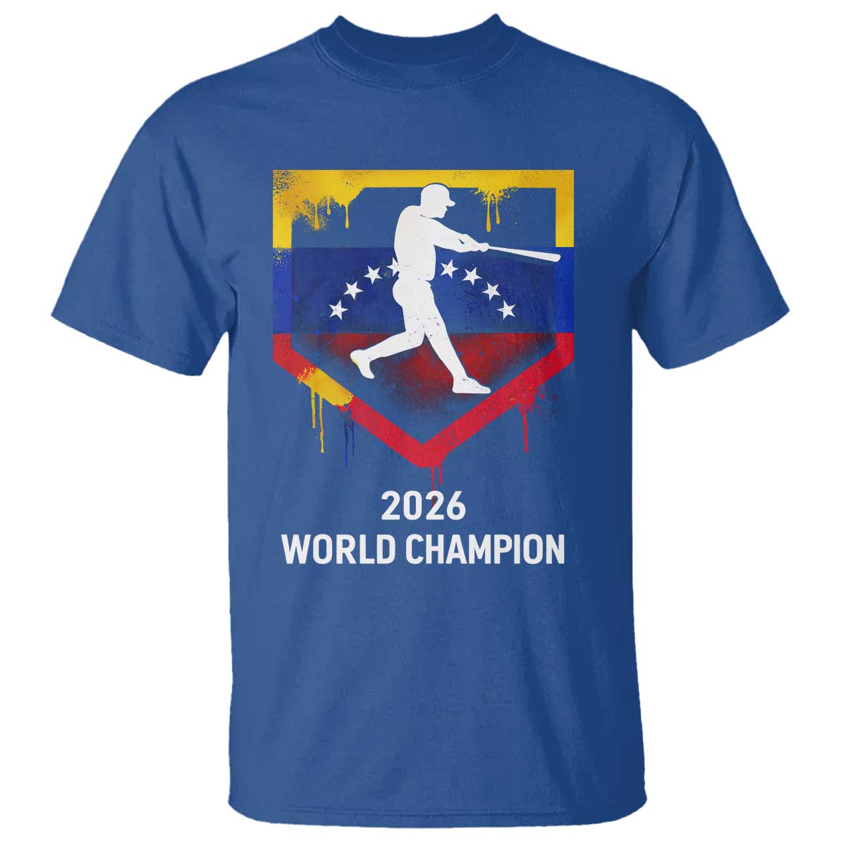Venezuela Baseball 2026 T Shirt Venezuelan Flag Baseball Fan Gift TS10 Royal Blue Print Your Wear