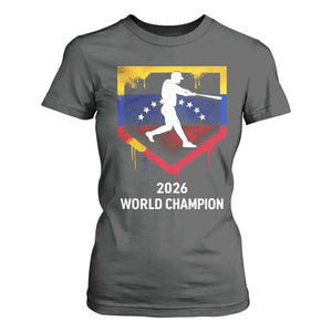 Venezuela Baseball 2026 T Shirt For Women Venezuelan Flag Baseball Fan Gift TS10 Dark Heather Print Your Wear