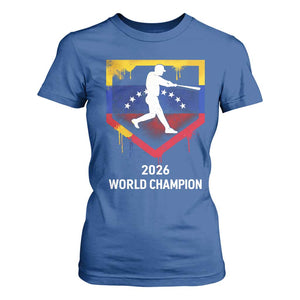 Venezuela Baseball 2026 T Shirt For Women Venezuelan Flag Baseball Fan Gift TS10 Royal Blue Print Your Wear