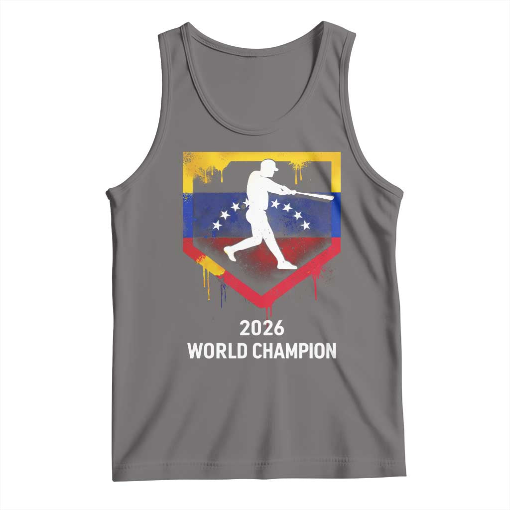 Venezuela Baseball 2026 Tank Top Venezuelan Flag Baseball Fan Gift TS10 Deep Heather Print Your Wear