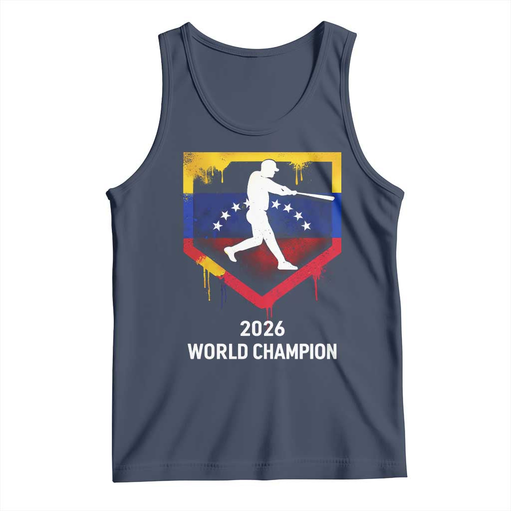 Venezuela Baseball 2026 Tank Top Venezuelan Flag Baseball Fan Gift TS10 Navy Print Your Wear