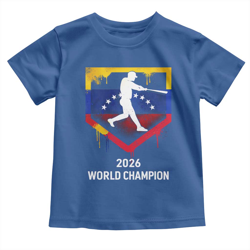 Venezuela Baseball 2026 Toddler T Shirt Venezuelan Flag Baseball Fan Gift TS10 Royal Blue Print Your Wear
