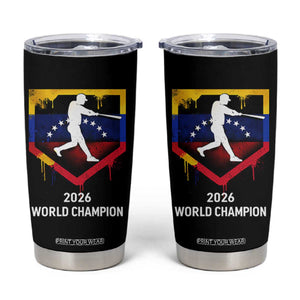 Venezuela Baseball 2026 Tumbler Cup Venezuelan Flag Baseball Fan Gift TS10 Black Print Your Wear