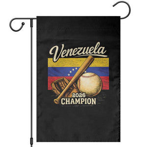 Venezuela Baseball 2026 Garden Flag Champions Vintage Venezuelan Flag Baseball Fan Gift TS10 Black Print Your Wear