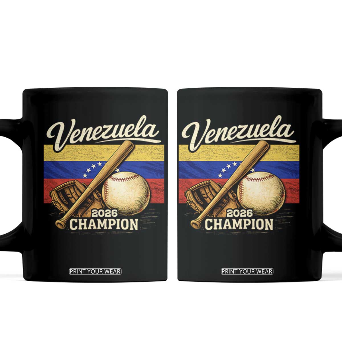 Venezuela Baseball 2026 Coffee Mug Champions Vintage Venezuelan Flag Baseball Fan Gift TS10 Black Print Your Wear