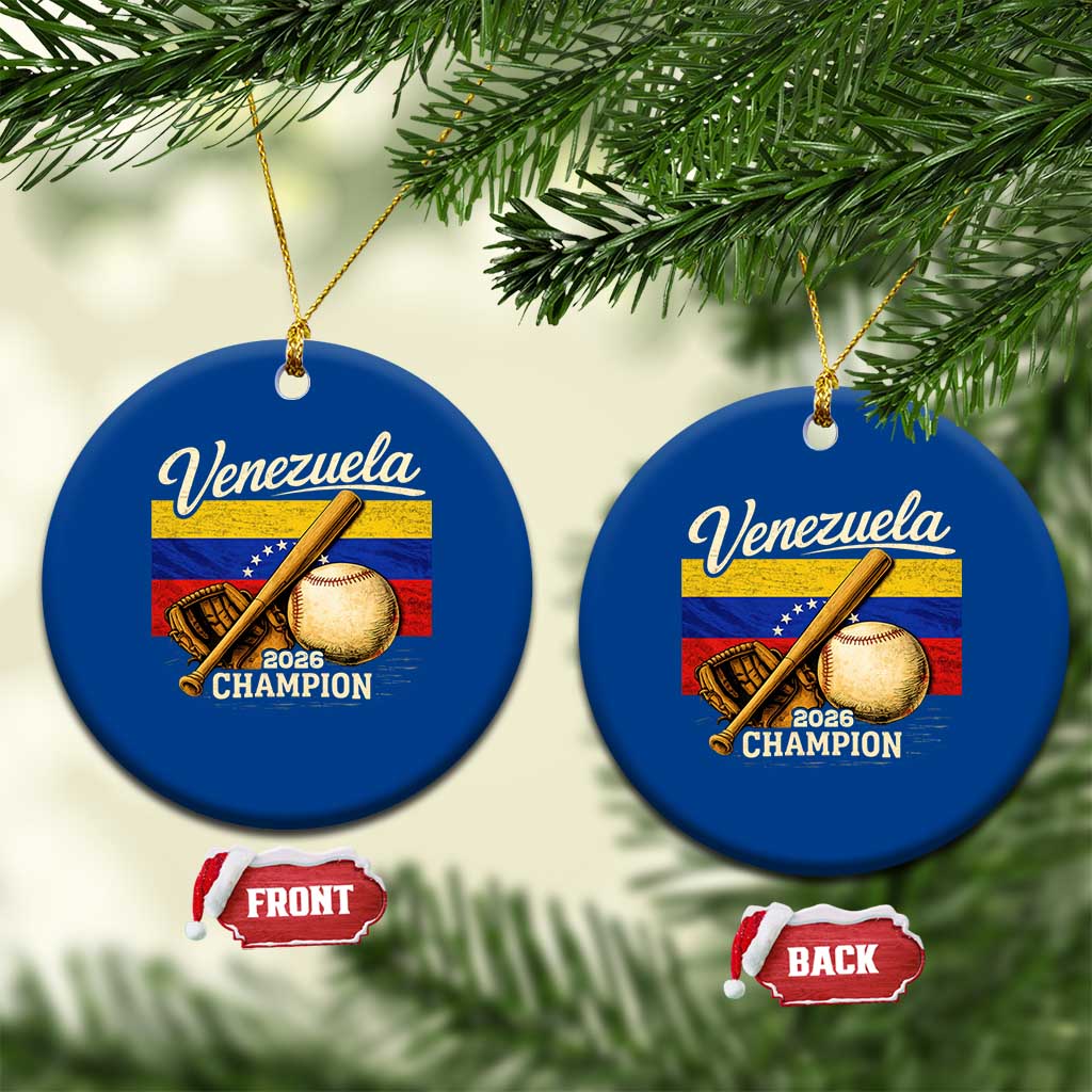 Venezuela Baseball 2026 Ceramic Ornament Champions Vintage Venezuelan Flag Baseball Fan Gift TS10 1pc Blue Print Your Wear