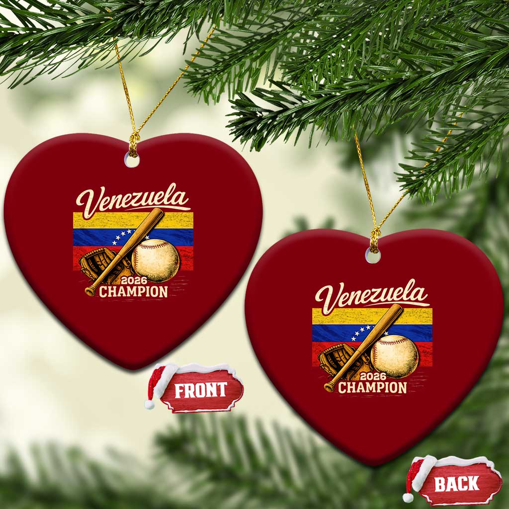 Venezuela Baseball 2026 Ceramic Ornament Champions Vintage Venezuelan Flag Baseball Fan Gift TS10 Print Your Wear