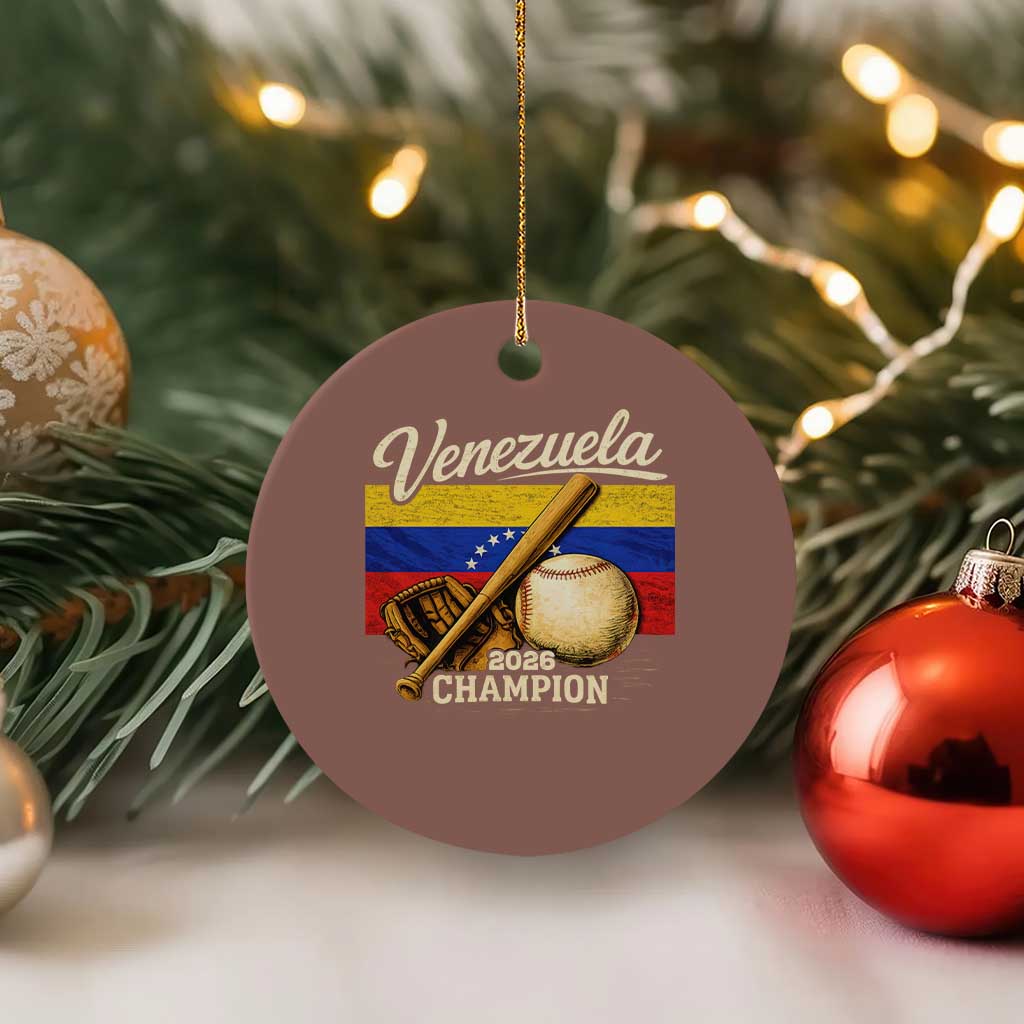 Venezuela Baseball 2026 Ceramic Ornament Champions Vintage Venezuelan Flag Baseball Fan Gift TS10 1pc Mocha Print Your Wear