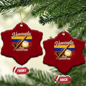 Venezuela Baseball 2026 Ceramic Ornament Champions Vintage Venezuelan Flag Baseball Fan Gift TS10 Print Your Wear