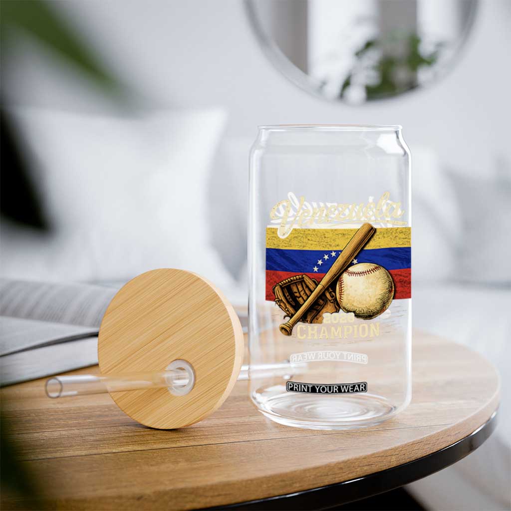 Venezuela Baseball 2026 Glass Can Champions Vintage Venezuelan Flag Baseball Fan Gift TS10 Print Your Wear