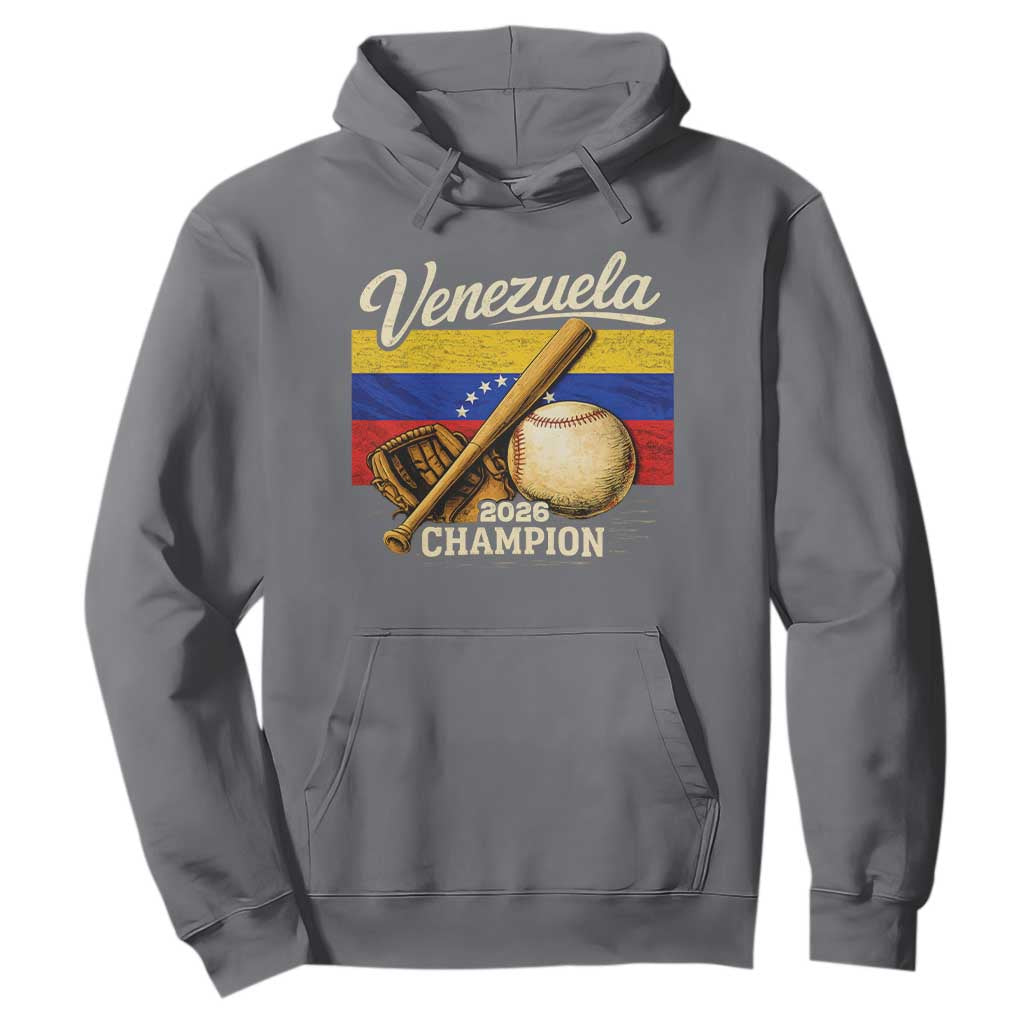 Venezuela Baseball 2026 Hoodie Champions Vintage Venezuelan Flag Baseball Fan Gift TS10 Charcoal Print Your Wear