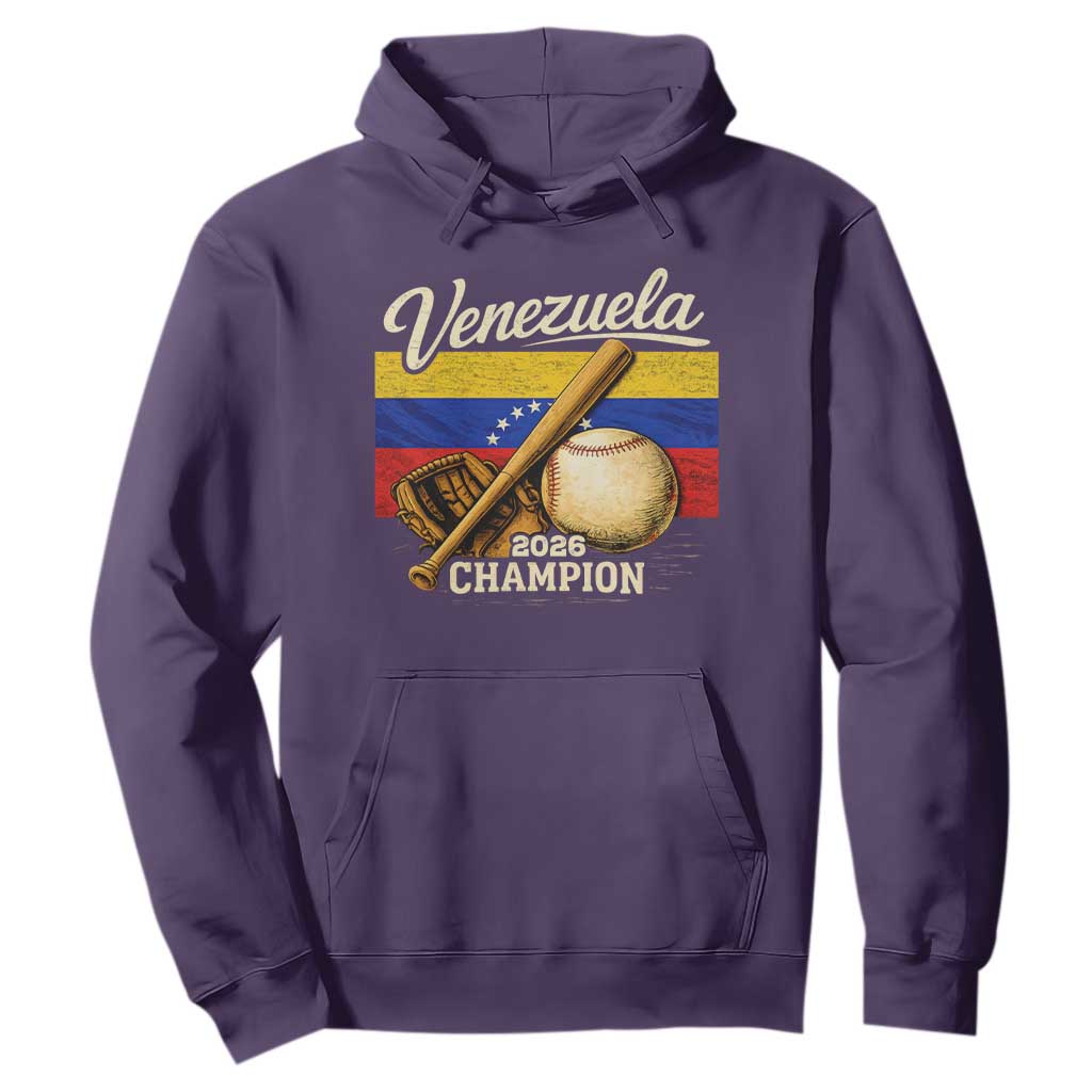 Venezuela Baseball 2026 Hoodie Champions Vintage Venezuelan Flag Baseball Fan Gift TS10 Purple Print Your Wear