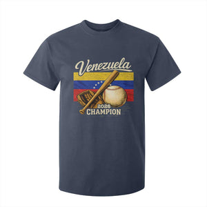 Venezuela Baseball 2026 T Shirt For Kid Champions Vintage Venezuelan Flag Baseball Fan Gift TS10 Navy Print Your Wear